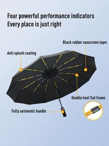 <span class=keywords><strong>Parapluie</strong></span> automatique de haute qualité à double cadre, résistant au <span class=keywords><strong>vent</strong></span> et aux intempéries, personnalisable avec logo, vente en gros d'usine à bas prix - Product Image 4