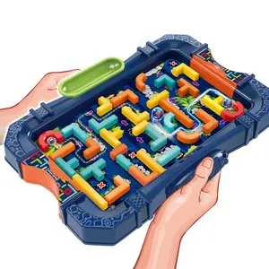 2023 laris mainan labirin Mini anak-anak permainan Puzzle menyenangkan klasik Puzzle marmer papan labirin mainan permainan