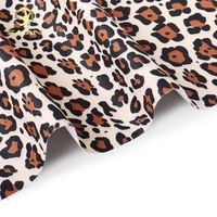 Personnalisé 250T Léopard Imprimé Sergé Oxford 100% Polyester Tissu Composite Tissu Imperméable pour Bagages Sacs