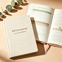 Carnet de bien-être personnalisé en lin, écologique, inspirant, planificateur quotidien d'énergie, réflexion et pleine conscience