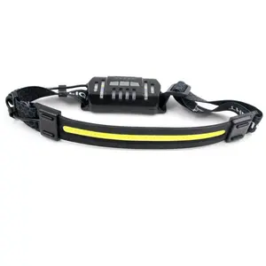 New Silicone Light Bar COB Wide Angle Head Torch Strip USB Flashlight Back Warning Lamps Sensor Rechargeable Led Headlamps