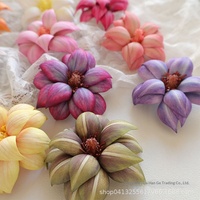 Tête de fleur de magnolia artificielle en soie, matière DIY pour pince à cheveux, effet Mulan, pour décorations de mariage et d'intérieur/extérieur/murs floraux