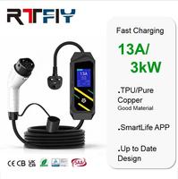 Nouvelle Conception Chargeur EV Portable 13A 3kW Type 2 UK 3 Broches pour Véhicule Électrique avec Écran, État Neuf, Étanchéité IP65