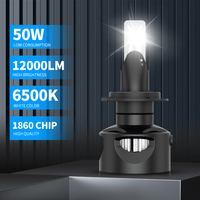 Ampoules Led de voiture, lumières Super brillantes, bon marché, 11000LM, 42W, 9006, 9005 HB3, HB4, H11, 12-24V, H7, 2 pièces