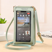 Bolso de Teléfono con Pantalla Táctil Newtop para Mujer, Bolso Bandolera de Moda Urbana con Correa para Teléfono, Cartera para Llaves de Cuero PU