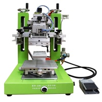 Máquina de serigrafía plana de escritorio para tubo cosmético botella de plástico de vidrio Etiqueta de papel bolsa logotipo automático