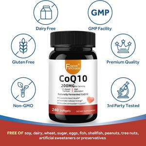 Complément Alimentaire à Haute Puissance CoQ10 et Extraits Végétaux pour Soutenir la Fonction Cardiaque Saine – 240 Gélules Molles de CoQ10 - Product Image 6