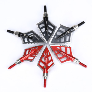 JWAH-20 chine 100 têtes de flèche de chasse aux grains 4 lames têtes larges pour arcs composés de carbone en plein air pointes en acier plumes en plastique - Product Image 1