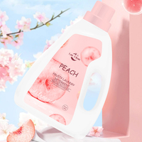 Échantillon gratuit de détergent liquide de lessive au parfum de pêche hautement actif et durable OEM pour lavage à la main en machine