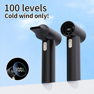 USB Rechargeable Bladeless Portable Fan with Digital Screen High Speed Mini Fan for Household &amp; Outdoor Use 2000mAh Battery - Product Image 4