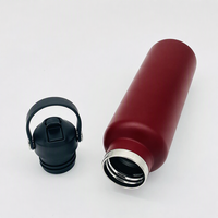 Bouteille d'eau en acier inoxydable à double paroi sans BPA, étanche, 650 ml, réutilisable, bouteille de sport en métal, fitness, cyclisme, camping, voyage