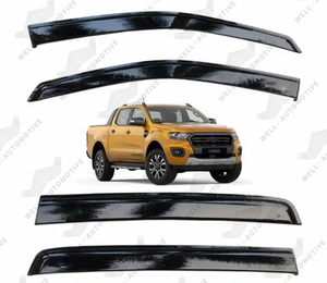 Haute Qualité Noir Pluie Garde Déflecteurs ABS En Plastique Pare-Soleil Remplacement Protection Contre Les Intempéries Pour Ranger <span class=keywords><strong>T7</strong></span> 2015-2018 - Product Image 4