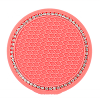 7cm rutsch feste Auto-Wasserbecher-Pad Diamant-Strass-Gummi matte für Flaschen halter Untersetzer Anti-Rutsch-Getränke halter