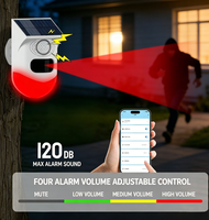 Sirène solaire WiFi Tuya, détecteur de mouvement PIR sans fil extérieur, alarme antivol, lumière de sécurité