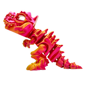Squelette d'archosaure imprimé en 3D en PLA, articulé, avec charnières, style armure ancienne, flexible, jouet éducatif STEM, décoration de bureau, cadeau pour les 7-12 ans et plus - Product Image 3