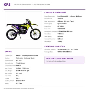 Moto tout-terrain <span class=keywords><strong>NICOT</strong></span> KR8, 14,5 kW, 271,3 cm³, moteur 4 temps refroidi par air, démarrage électrique, freins à disque, 120 km/h, adulte - Product Image 6