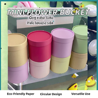 Ember Bunga Silinder Mini Bahan Daur Ulang DIY Buatan Tangan Kemasan Rangkaian Bunga Merek YuXun