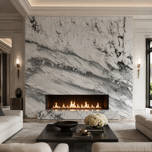 Mugla White Marble Slabs Big Slabs Polished Contemporary Villa Application Calcite Stone Waterproof - Product Image 5