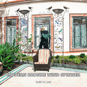 Décorations d'extérieur personnalisées en fer forgé vintage, sur le thème des animaux, robustes, modernes, faites à la main, avec revêtement en poudre, couleur bronze - Product Image 2