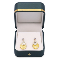 Boîte à boucles d'oreilles en cuir pu, livraison directe d'usine, nouveau design, logo personnalisé, boîte à bijoux, offre spéciale directe