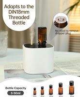 Diffuseur d'huiles essentielles portable, mini diffuseur d'huiles essentielles sans fil, diffuseur d'huiles essentielles électrique sans eau