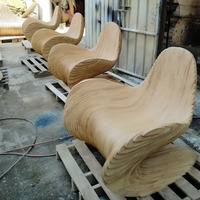 Chaise de loisirs de forme unique sur mesure Fauteuil en bois massif au design minimaliste pour la maison Mobilier d'art d'hôtel