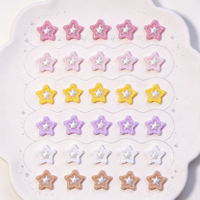 Charmes pour ongles en résine 3D en forme d'étoile, paillettes argentées, pentagramme, décorations pour ongles, couleur macaron, mini étoiles, ornements pour ongles pour manucure DIY