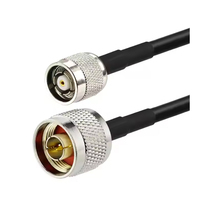 Prise mâle coaxiale N en cuivre vers câble en queue de cochon droit mâle N LMR400 LMR195 LMR600 RG58 pour assemblage de câble d'alimentation d'antenne