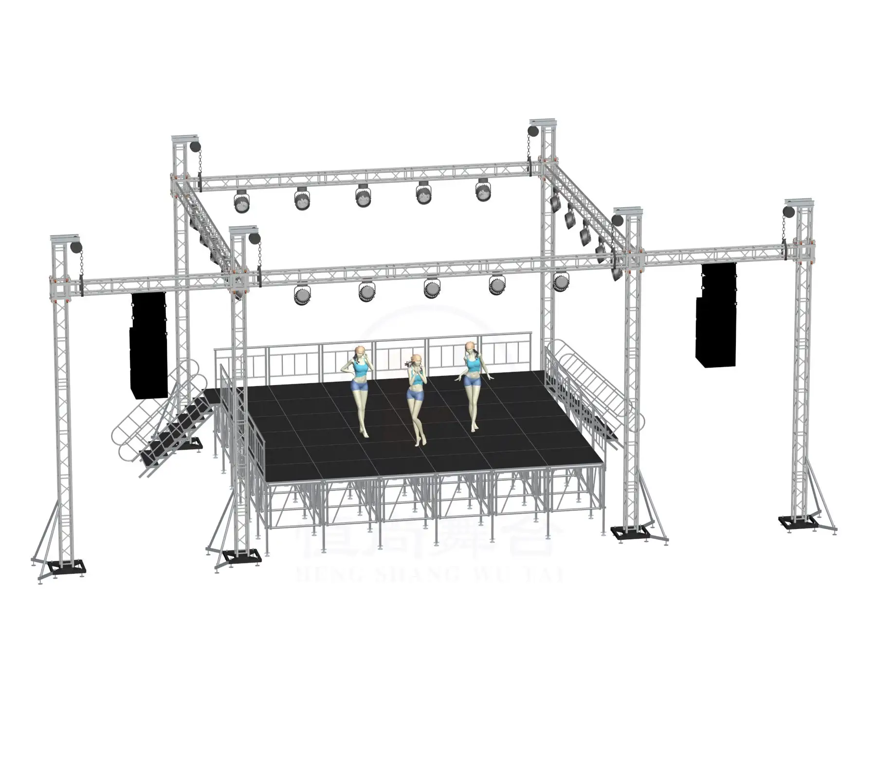 Wereldwijde Goedkope Gebruikte Dj-Stand Vakbeurs Stalen Display Ontwerp Cabine Verlichting Truss Podium Truss Aluminium Truss Truss Display