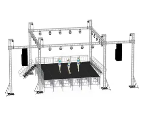 Global cheap used DJ stand trade show steel display design Exhibit booth lighting truss stage truss aluminum truss display