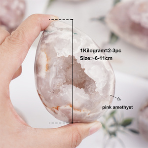 Vente en gros : Pierre précieuse naturelle <span class=keywords><strong>de</strong></span> guérison, cristal <span class=keywords><strong>de</strong></span> <span class=keywords><strong>quartz</strong></span> géode, boule <span class=keywords><strong>de</strong></span> druse, œuf <span class=keywords><strong>de</strong></span> druse en améthyste <span class=keywords><strong>rose</strong></span> pour la décoration et l'artisanat - Product Image 4
