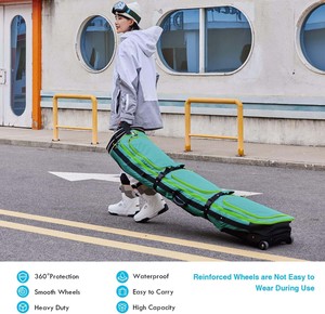 Échantillon gratuit OEM ODM Sac à roulettes pour snowboard personnalisé en PVC TPU imperméable pliable avec roues Organisateur d'équipement de ski - Product Image 2