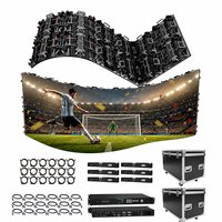 DDW Outdoor Flexible 4K/8K HDR10+ LED-Videowand P3.91 IP65 Wasserdicht Fußballspiel Fanzone Fußball-Event Live-Übertragung Sport