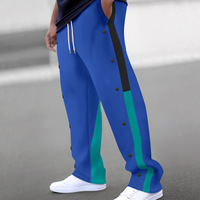 Pantalon de jogging homme RUIQUWIN 2026 printemps, coupe droite, taille plus, avec poches, style color-block, pour le sport et le basketball