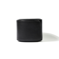 Boîte de voyage personnalisée pour montre unique, en cuir végétalien noir antique pour homme, en cuir de vachette véritable gaufré, haute qualité