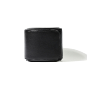 Boîte cadeau de voyage pour montre unique MingFung Factory, logo personnalisé, boîte cadeau pour homme, cuir vegan noir antique, cuir véritable Caif embossé - Product Image 5