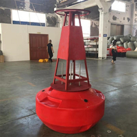 Bouée de navigation solaire résistante aux UV avec structure en acier pour la sécurité des marinas et le marquage maritime, flottabilité de 280 kg, bouée de navigation en PE