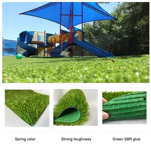 Outdoor Artificial Grass Carpet Landscape Synthetic Field Green Color Grass Turf Lawn For Garden