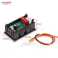 GEREE Penjualan Terlaris V58D Dc Voltmeter 4.5-30V Volt Meter Layar LED Merah 0.56 Inci Meteran Tegangan Digital 12V 24V Mini Voltmeter