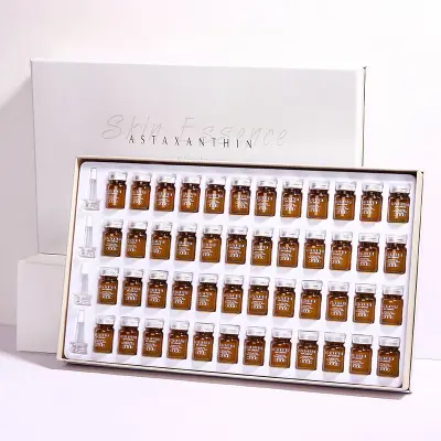 6ml * 48pcs 순수 천연 Astaxanthin 다크 스팟 제거 수화 인스턴트 안티 링클 페이셜 세럼