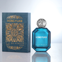Flacon pulvérisateur de parfum pour homme en verre bleu, en stock, avec pompe, capacité 50ml 100ml, design tendance