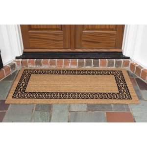 แผ่นปูหน้าประตูมะพร้าวเปลือกมะพร้าวสีน้ำตาลธรรมชาติพิมพ์ลายทำด้วยมือ - Product Image 2