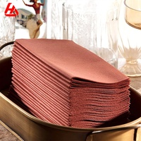 Serviette d'invité jetable couleur sensation de lin serviettes de dîner douces essuie-mains en papier Airlaid pour Restaurant