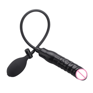 Aufblasbarer strukturierter 7-Zoll-Dildo Pump Up Dong mit Handpumpe Wasserdichtes PVC-Design für intensives Vergnügen - Product Image 6
