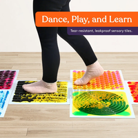 Dalles de sol liquides texturées de 30 cm pour jeu actif autiste, jouets apaisants, exploration tactile et visuelle, dalles sensorielles massantes