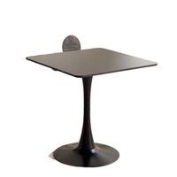 Nouvelle table à manger carrée blanche de style chinois simple avec chaises, en bois massif, 4 places, idéale pour petit appartement ou pour négociations.