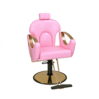 Ensemble de meubles de salon rose, chaise de coiffeur, table de manucure en bois, poste de travail pour bar à ongles pour studio de beauté