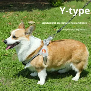 Harness Vest Tali Anjing Reflektif Ganda Warna Abu-abu yang Laris Manis untuk Anjing Kecil dan Sedang - Product Image 3