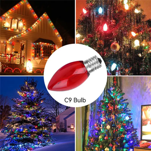 चिकनी पारदर्शी मल्टीकोर सेंसर गार्डन सजावट c9 छिपा क्रिसमस स्ट्रिंग प्रकाश बल्ब - Product Image 2