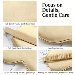 Masque de sommeil en soie personnalisé, le plus confortable, à sublimation, rose, mignon, <span class=keywords><strong>crème</strong></span>, satiné, de marque, pour dormir, voyager, masquer les <span class=keywords><strong>yeux</strong></span> pour dormir, en soie - Product Image 5